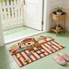 Cartoon Animal Welcome Doormat Cute Cat Dog Bear Entrance Rug Non-Slip Absorbent Floor Mat for Bathroom Bedroom Kitchen Doorway