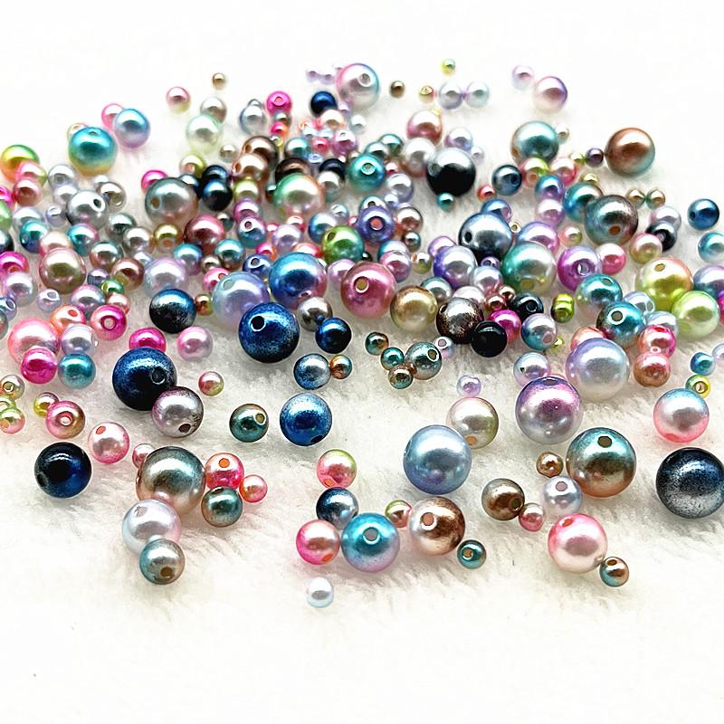 NEW 4/6/8/10mm Round Acrylic Pearl Beads Loose Spacer Beads for Jewelry Making DIY Necklace Bracelet Accessories