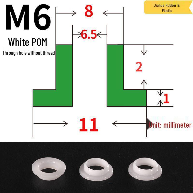 T-förmige Nylon-Dichtungsscheibe M3-M35 Gewinde Isolierabstandshalter