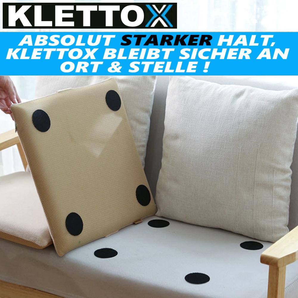 KLETTOX Velcro Pads Velcro Fastener Velcro Tape Velcro Dots Self-adhesive Round 6 Pieces