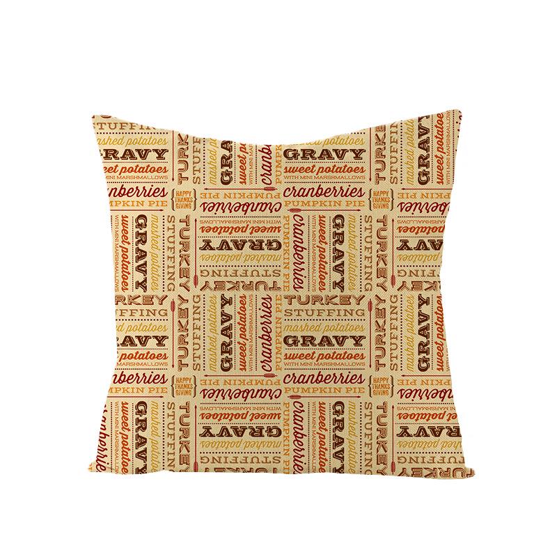 New Thanksgiving Turkey Polyester Pillow Cover Ins Nordic Pillow Cushion Cover Home