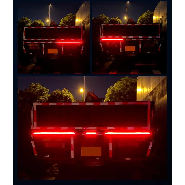 Bande de feux de hayon LED 24V pour camion Barre de feux arrière Étanche Dynamique Clignotant supplémentaire de recul Freinage Flash Feux de signalisation