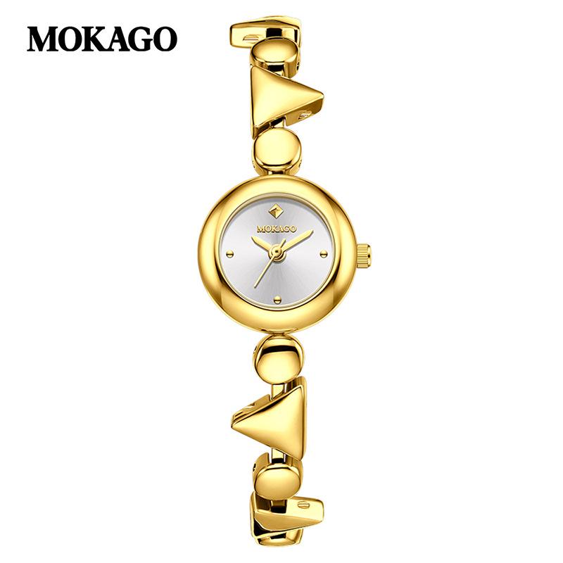 Mokaka Ms. Gao Wristwatch - Korean Style Sunburst Geometric Bracelet, Small Women s Fashion Quartz Watch