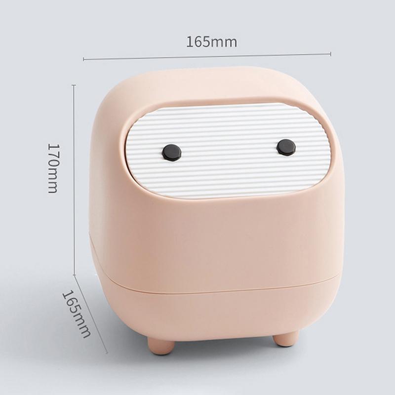 1ks Ninja Stolní odpadkový koš Kreativní Malý Kancelářský Mini Dvouvrstvý Lisovací Odpadkový Koš Roztomilý Ins Mini Úložný Box na Odpadky