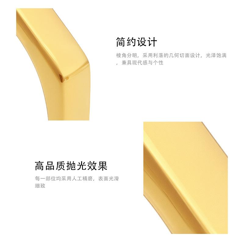 Explosive smooth rectangular ring can be engraved diagram seal copper gold-plated sculpture plain ring men and women