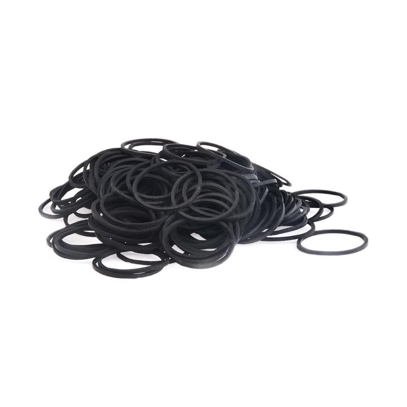 High Elasticity Black Rubber Hair Ties for Styling and Updos