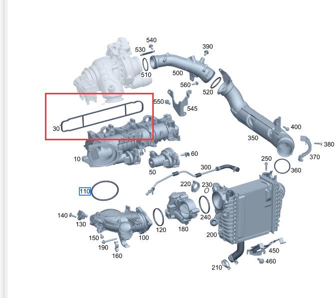 Mercedes E200 W213 Ansaugkrümmerdichtung (654 141 04 00) Erhältlich