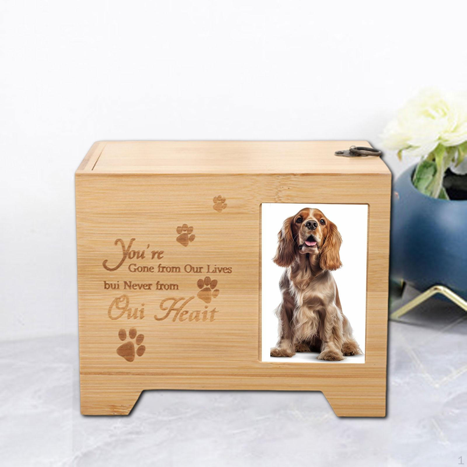 

Pet Memorial Urn, Wooden Cremation Premium, Funeral for Dogs Cats, Small Animals, Decorative