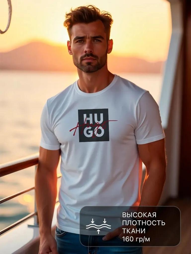 Tricou cu imprimeu literă Hugo Bărbați Femei Bumbac Casual Brand de Lux Cămașă Grafică cu Mânecă Scurtă Îmbrăcăminte Confortabilă pentru Bărbați Femei