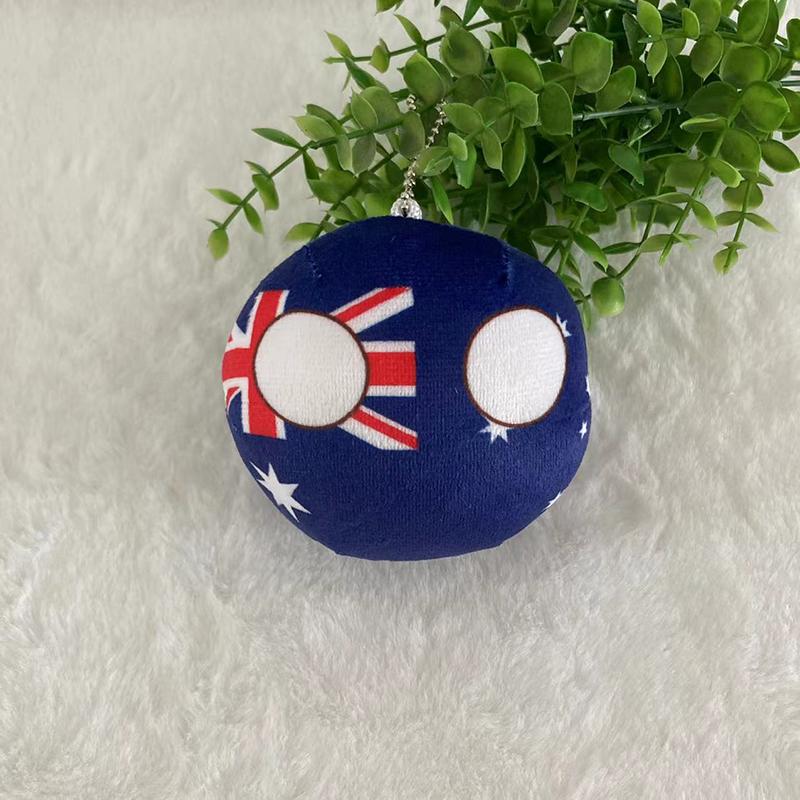 Julegaver Country Ball Plysjdyr 10Cm Polandball Anheng Landsflagg Kuler Countryball Kosedukke