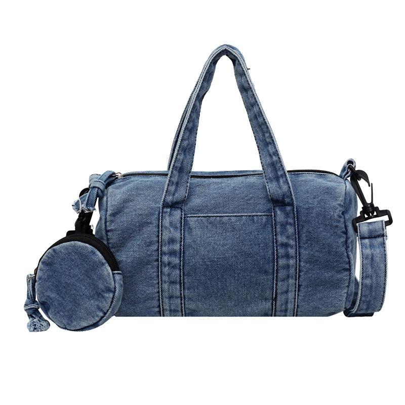 Washed denim bag women's new summer fashion portable simple shoulder messenger bag