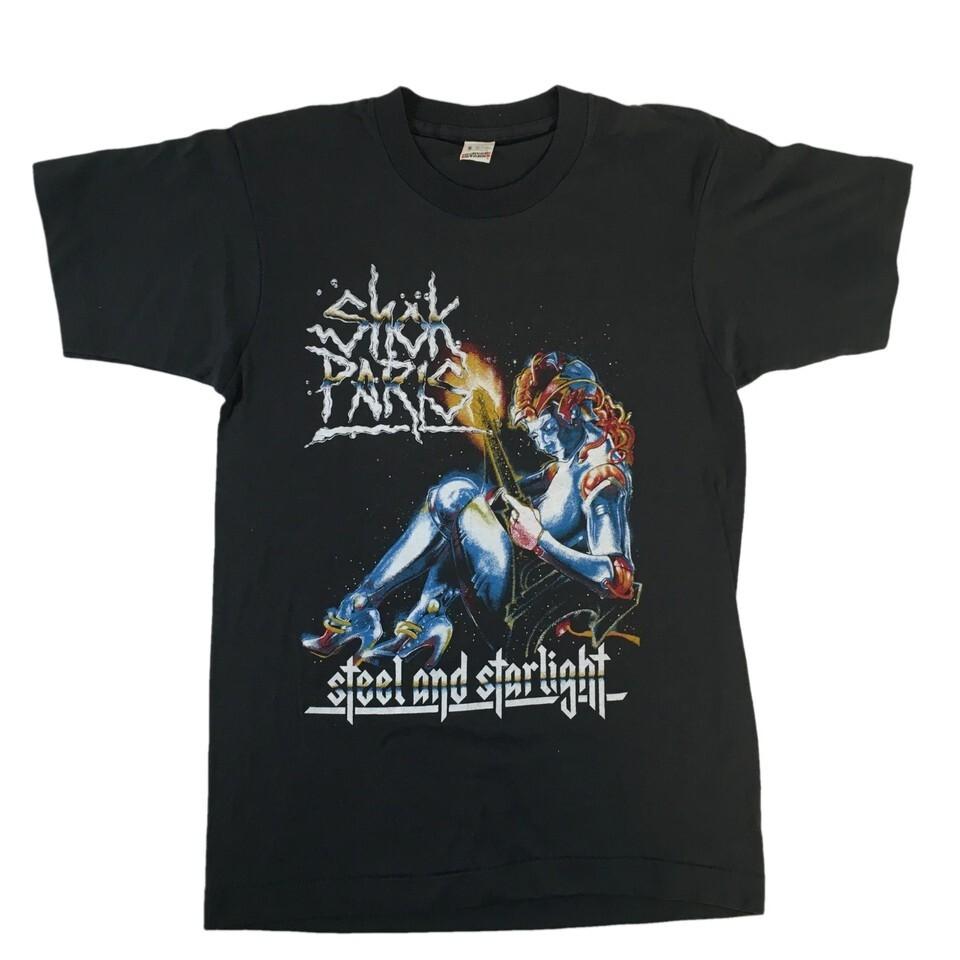 Vintage Shok Paris  Steel And Starlight  Unisex Black T-Shirt QW774 Unisex T-Shirt XXXXL