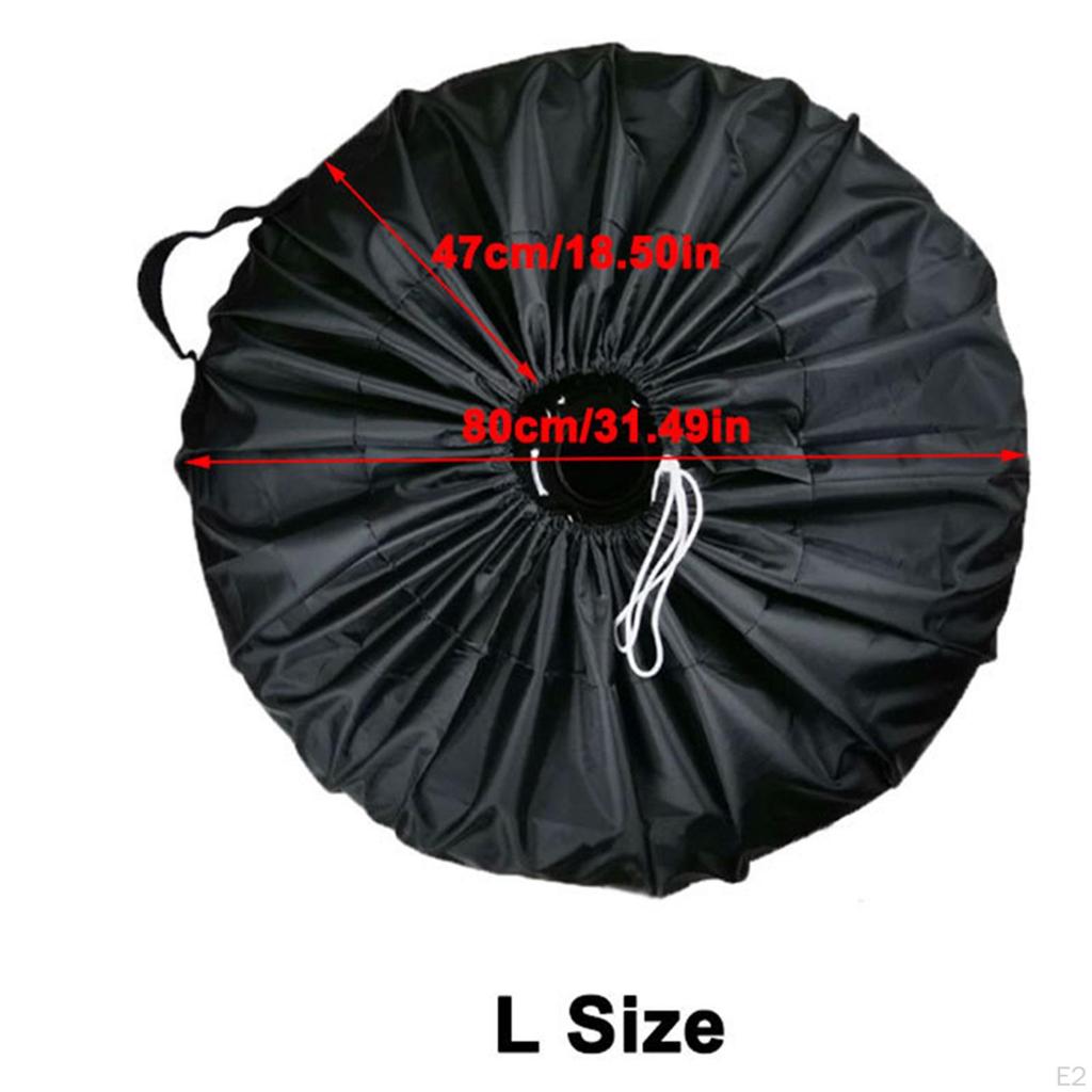 1 Package Tyre Cover Oxford Black Waterproof Overall Entire Protective universal 210D Camper Bag
