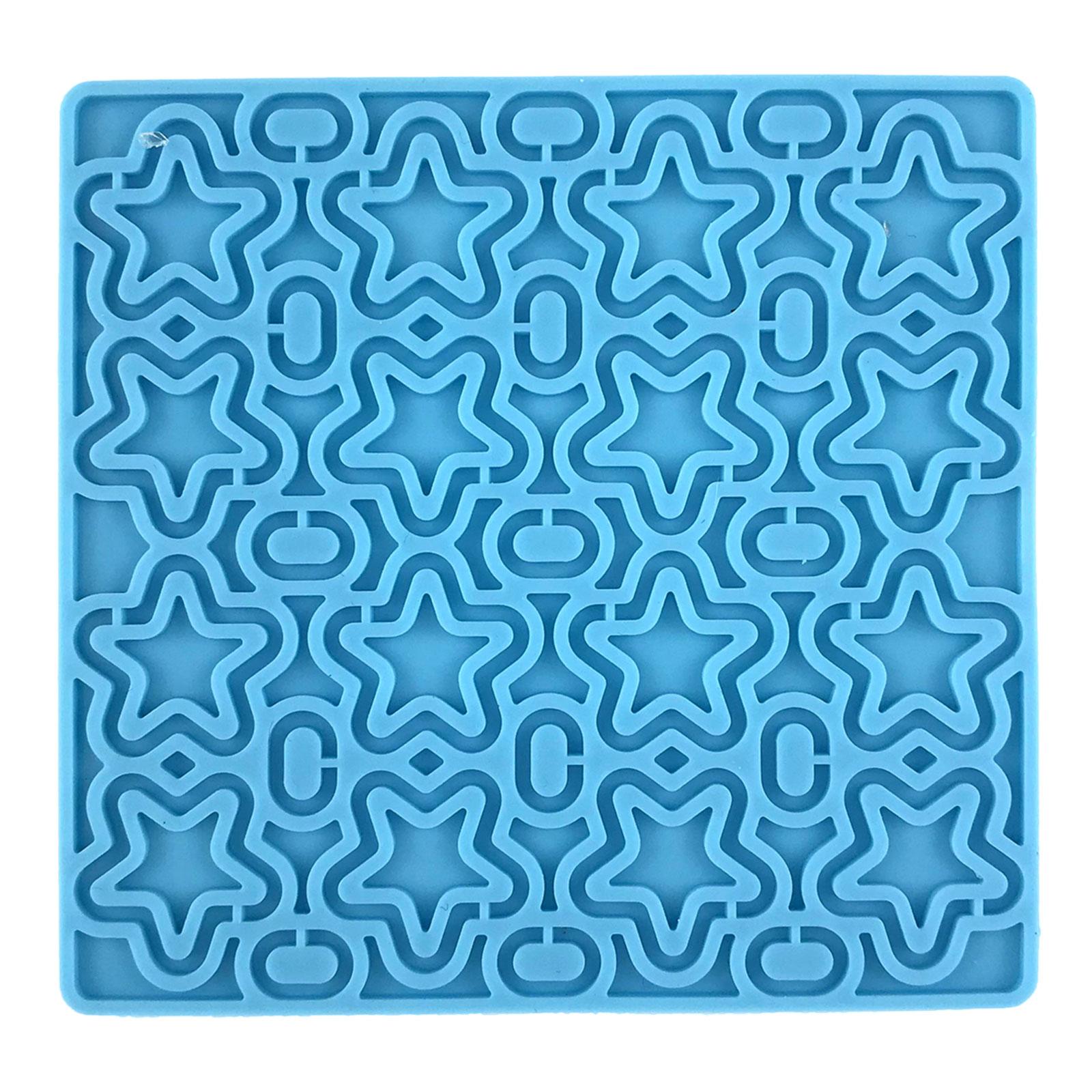 

Полая звезда цепочка браслет ремесла силиконовая форма эпоксидная форма ювелирные изделия смола литье кулон форма подходит для поделок своими руками синий