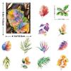 30 Pet Bronzing Gilt Hand Account Stickers Retro Flower Leaves Children Waterproof Hand Account Goo Card Material Stickers