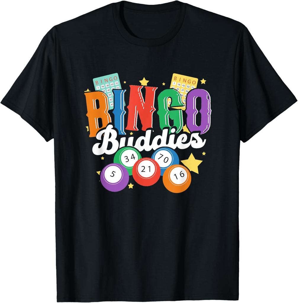 Bingo Buddies Lucky Game Player Bling Indoor Games Adults T-Shirt