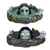 Yousheng Halloween Scary Ghost Ashtray, Spooky Resin Water Ghost Skull Ash Tray for Living Room, Home Office Desk Decor