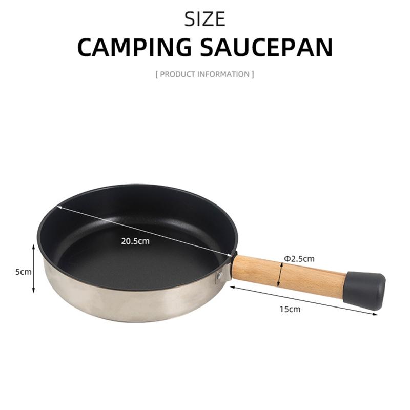 Classy-Portable Camping Frying Pan With Non Stick Coating Outdoor Cookware For Campers And Traveler Frying Pan With Handle
