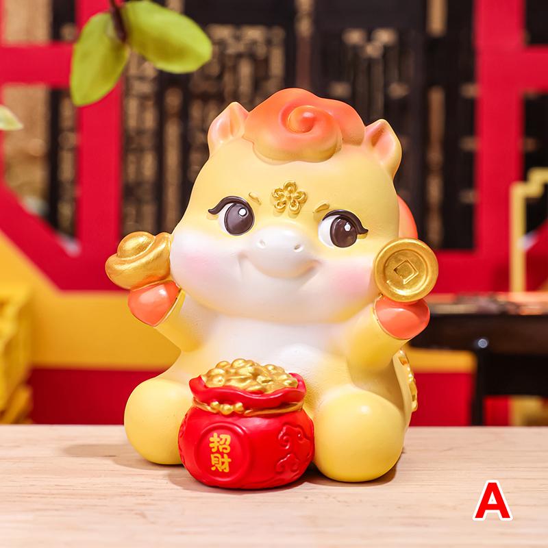 2026 Year of the Horse Mascot Doll Car Ornament Zodiac Horse DIY Desktop Decoration Cute New Year Gift