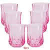 Diamond Textured Liquor  Glass Set 6Pcs 90ml Retro European Style Stripe Plastic Cups for Daily Use Home Bar Holiday Party