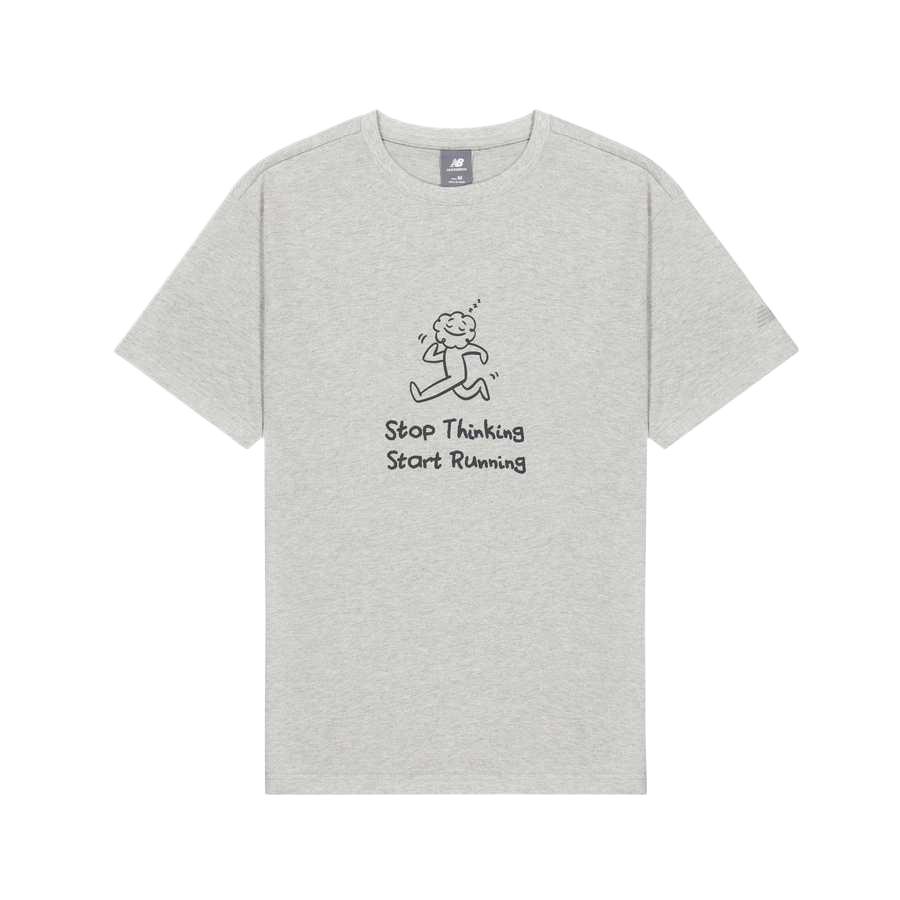 New Balance T Shirt Unisex Heather Gray AMT52352-GHM L
