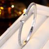 Light Luxury French Simple Zirconium Open Bracelet Commuting Banquet High-end Versatile Gift for Girlfriend Hand Jewelry