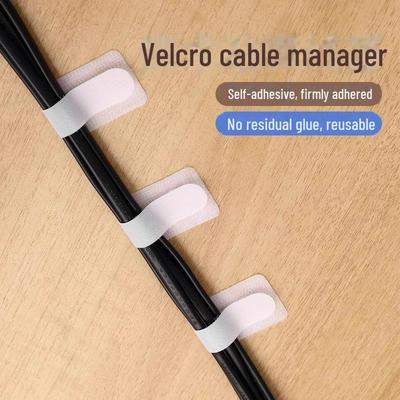 Data Cable Organizer & Velcro Tie Set for Desktop Wire Management