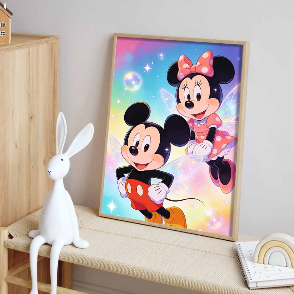 5D DIY Disney Diamond Art Painting Kit Fairy Mickey Minnie Mouse Dreamy Creation Home Decor