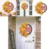 Elegant Wreath Autumn Adorned With Maple Leaves And Sunflowers Perfect For Festivities Thanksgiving