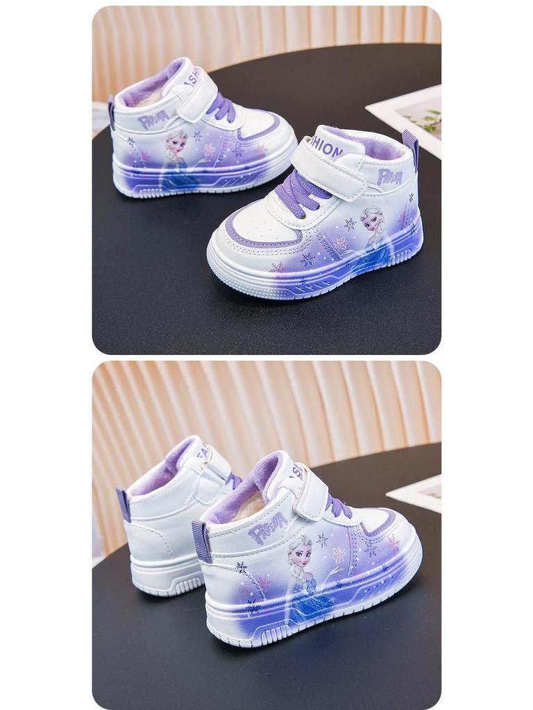 Herbst/Winter 2025 Cartoon Weiche Sohle Mädchen Freizeitsport-Schuhe - Vielseitiger Weißer Sneaker für Kinder