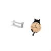 Router Storage Box with Wall Mount Shelf Holder Clock Silent Cat Decorative Non Ticking