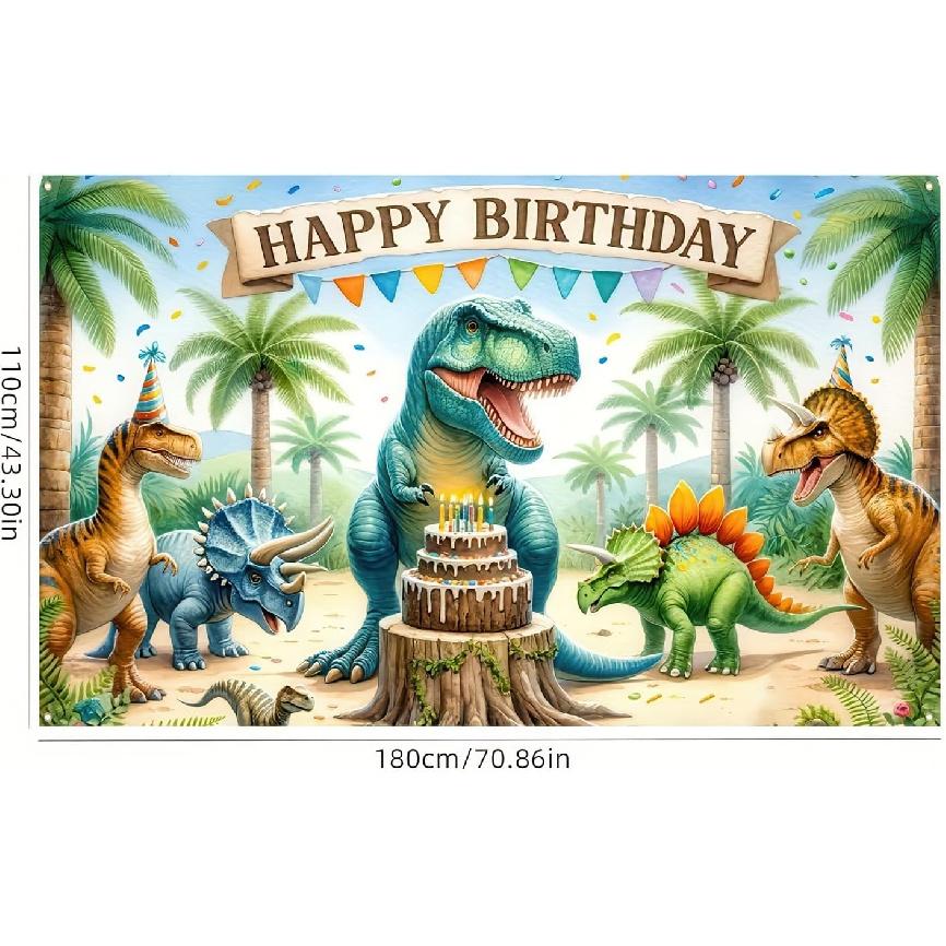 Dinosaur Birthday Banner Backdrop for Kids Decorations Prehistoric Party Supplies Happy Birthday Backdrop Dino Banner Dinosaur Decorations for