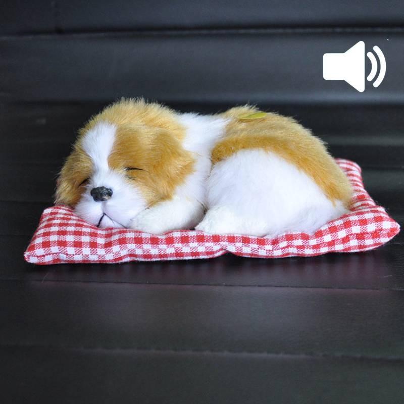 Dog Plush Sleep Toy Model Ornament Make Sound Lifelike Simulation Doll Gift