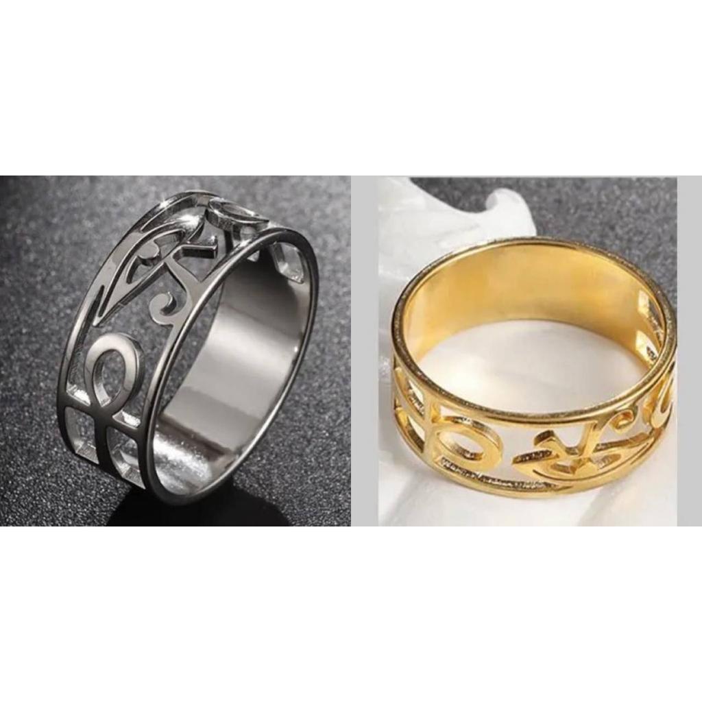 Ring Ancient Egypt Egyptian Symbol Ankh Eternal Life Cross Eye Horus Key Life Amulet Talisman Protect Health Charming Accessories
