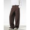 Wassup Trendy American Retro Wide-Leg Dress Pants for Men, Loose Casual Old Money Style Design Casual Long Pants