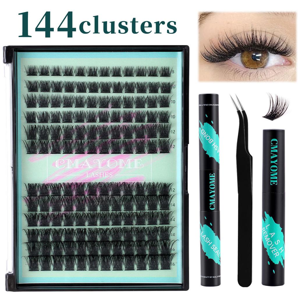 Natural Thick C-Song Single Cluster False Eyelashes 8-16Mm Daily Diy Segmented Simulated Eyelashes