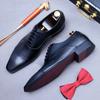 Men's Oxford Leather Shoes New Business Dress Cowhide Leather Simple Retro Triple Connector