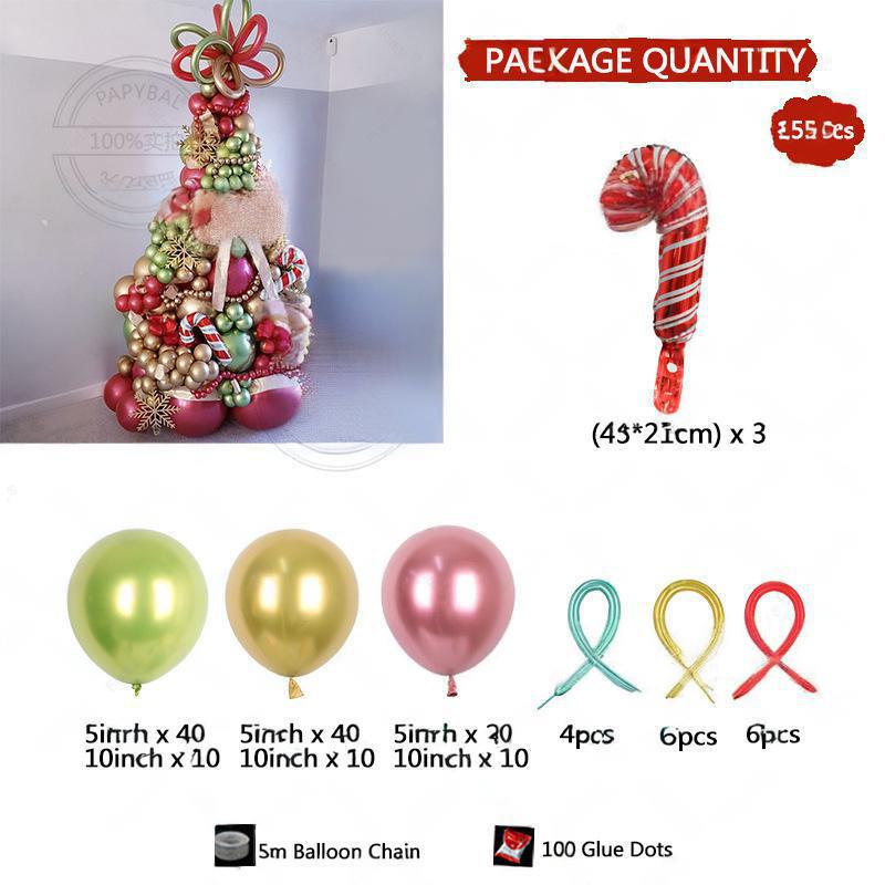 

Красочное Металлическое Большое Украшение в виде Полосы для Рождественской Елки Набор Латексных Шаров Мини Трость Подарок для Рождественской Вечеринки Christmas tree set
