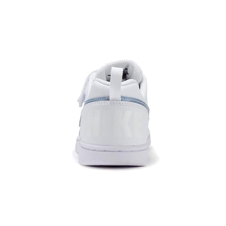 Nike Court Borough Low Hook and loop Low top Skateboard Shoes White Blue Children Aged 3 7 Years Old 870028-102