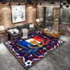 World Cup Football Pattern Square Carpet,Area Rug,Carpet Rug for Living Room Bedroom Sofa Playroom Decor,Non-slip Floor Mat,Holiday Birthday Gifts