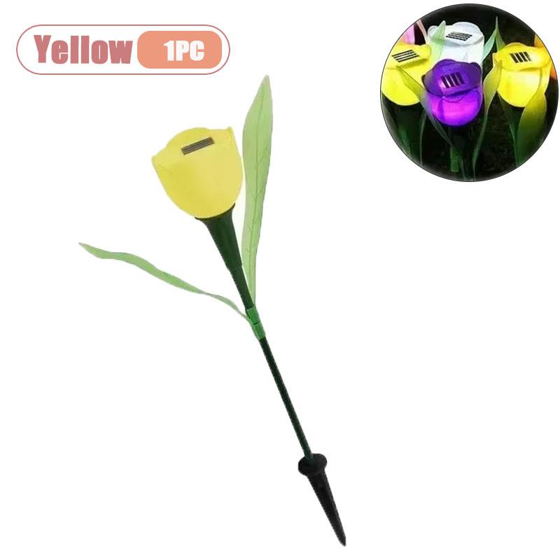 1-10PCS Solar Tulip Light Auto on At Dusk Waterproof Outdoor Garden Patio Decorative Night Lamp for Landscape Pathway Lawn