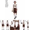 Stylish Men Oktoberfest Clothing Cosplay Costume Featuring Solid Shirt And Suspenders