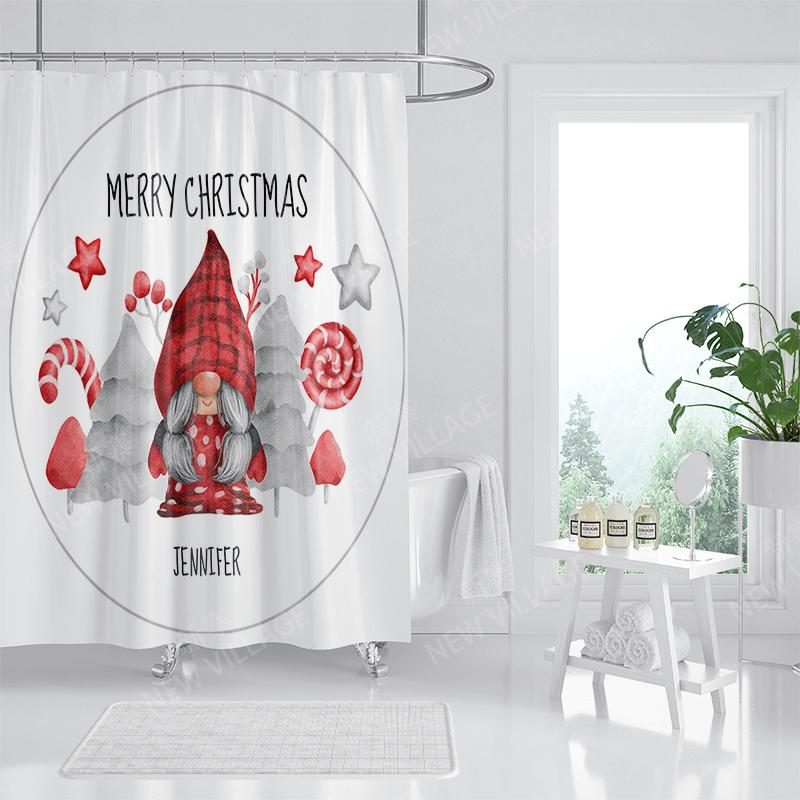 Бытовая водонепроницаемая тканевая домашняя занавеска для душа — фото 13