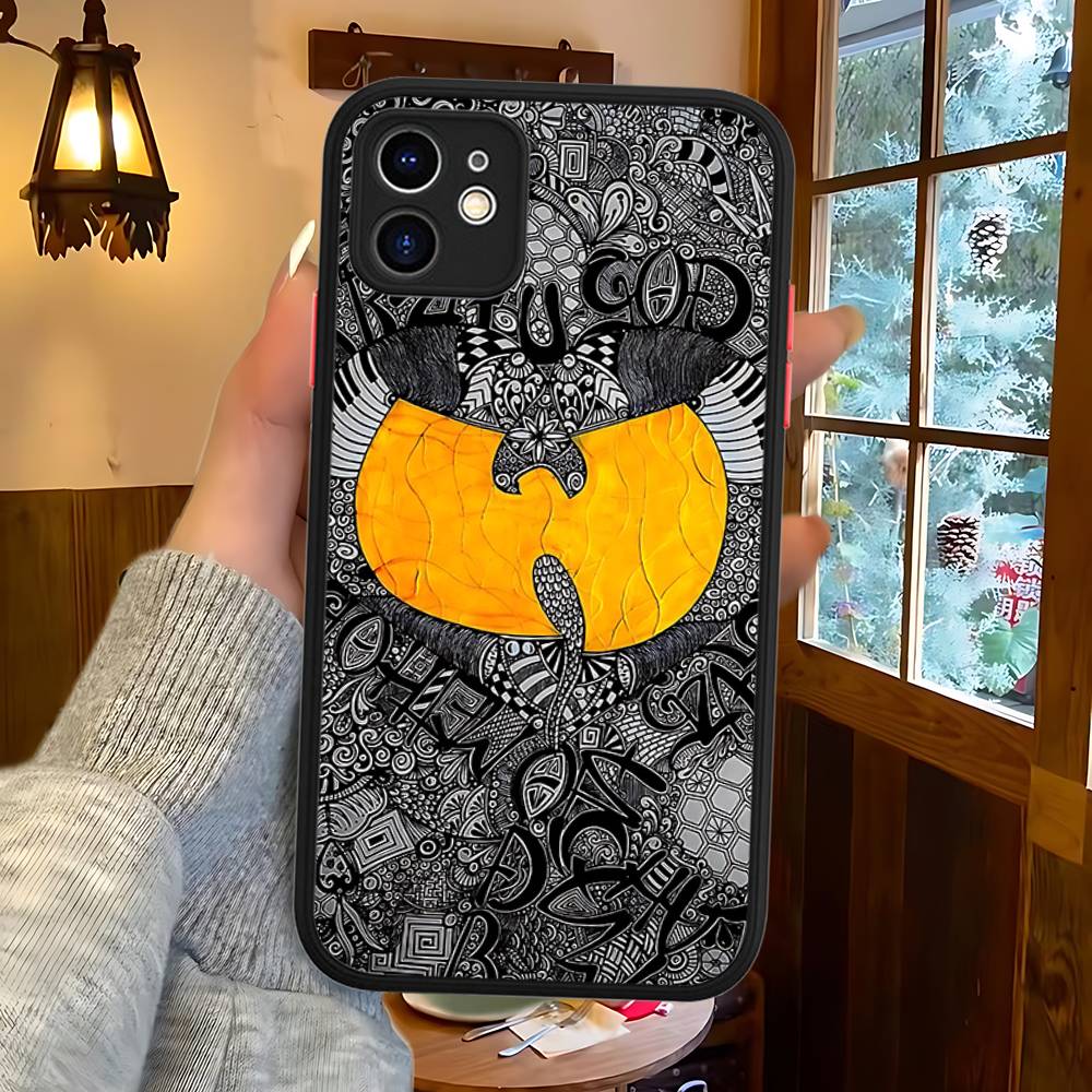 Fashion Trends WU-T-TANG CLANs For IPhone 16 15 14 13 12 11 Pro Max X XS MAX Plus Translucent Black Phone Cover