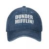 The Office TV Show Dunder Mifflin Paper Baseball Caps Vintage Distressed Denim Washed Snapback Cap Unisex Style Outdoor Caps Hat