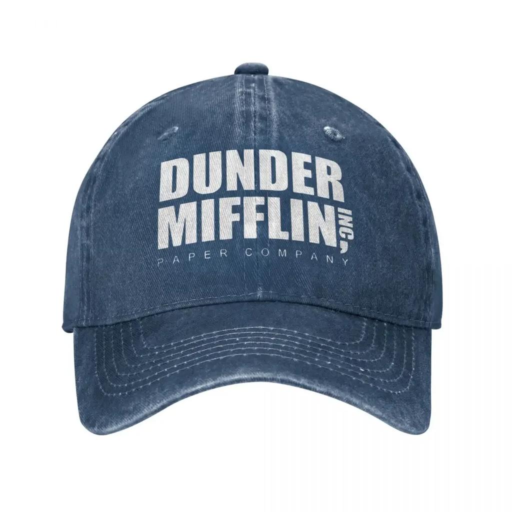 The Office TV Show Dunder Mifflin Paper Baseball Caps Vintage Distressed Denim Washed Snapback Cap Unisex Style Outdoor Caps Hat