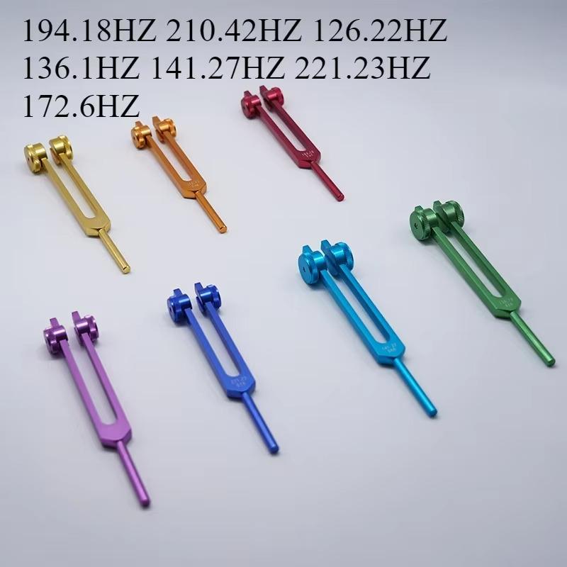 Colorful Tuning Forks Full Set Healing Medical Therapy Tuning Fork Meditative Yoga Relax Musical Percussion Instruments