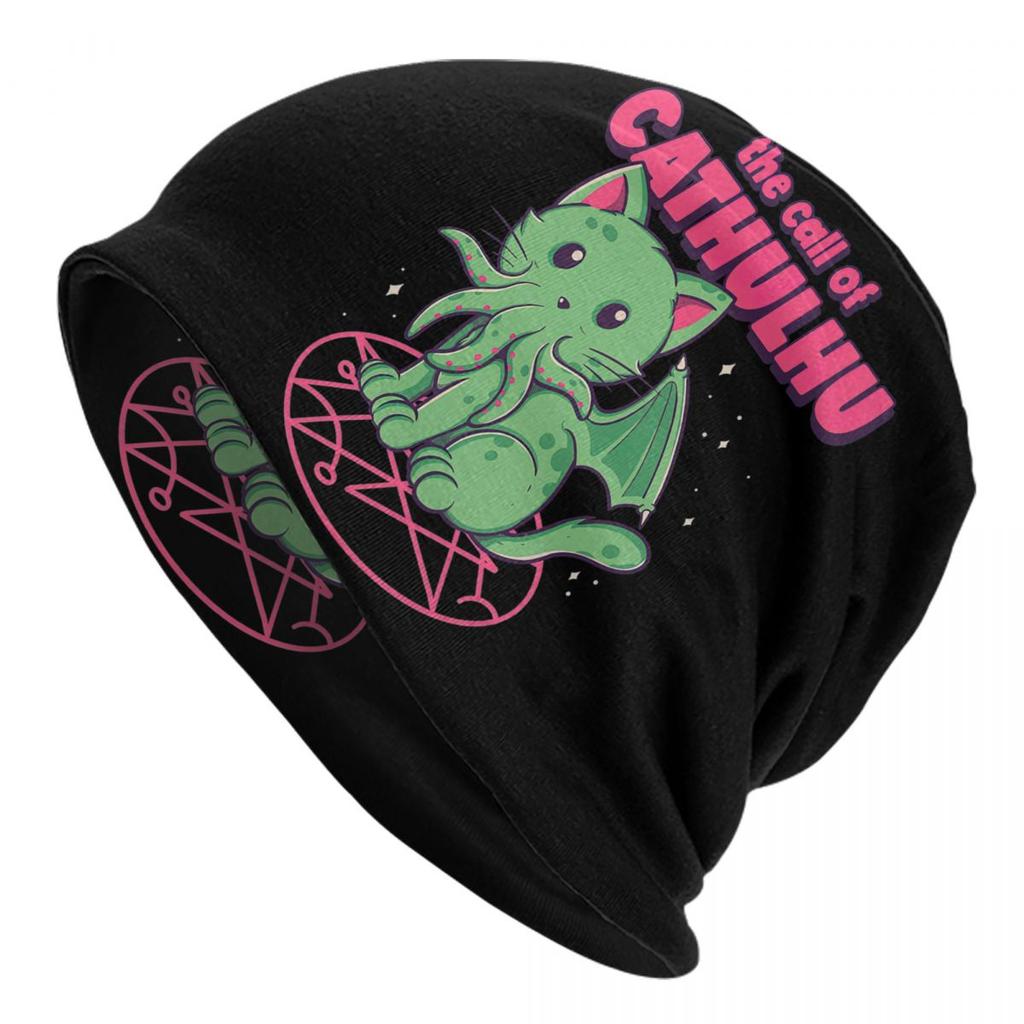 Cthulhu Mythos Lovecraft Skullies Beanies Caps Unisex Hip Hop Winter Warm Knitting Hat Adult Horror Movie Monster Bonnet Hats