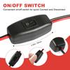 SAE Battery Alligator Clips Wire Harness With On/Off Switch 7.9Ft/2.4M 16AWG, 12V Alligator Clips With Wires For Sprayer Parts, Sprayer Pump, Battery