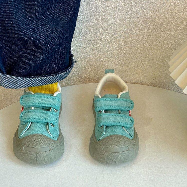 

Детские парусиновые туфли Topstar 2024 весна и осень новые девочки смеются одноклассники мальчики обувь для доски обувь с мягкой подошвой Foot length + 1 cm Select inner length синий